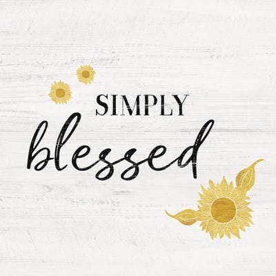 Simply Blessed Sunflower Lover Art Painting Wall Picture Decor Poster No Frame